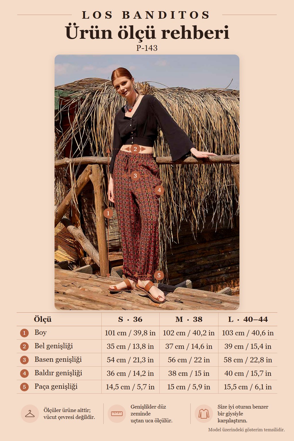 Orange Patterned Bohemian Style Loose Harem Pants 4998