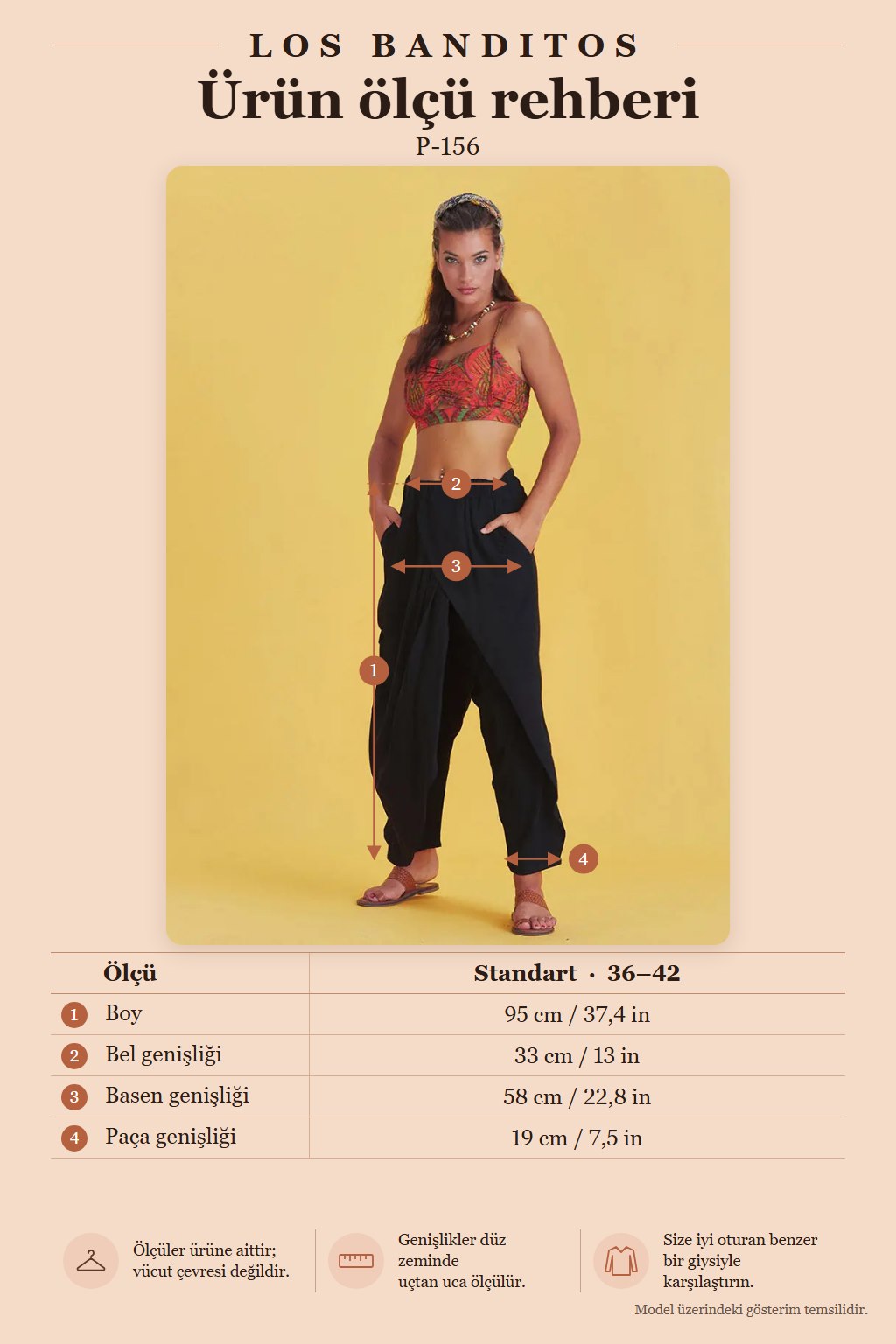 Cross-Over Front Detail Elastic Waist Loose Black Trousers 5039