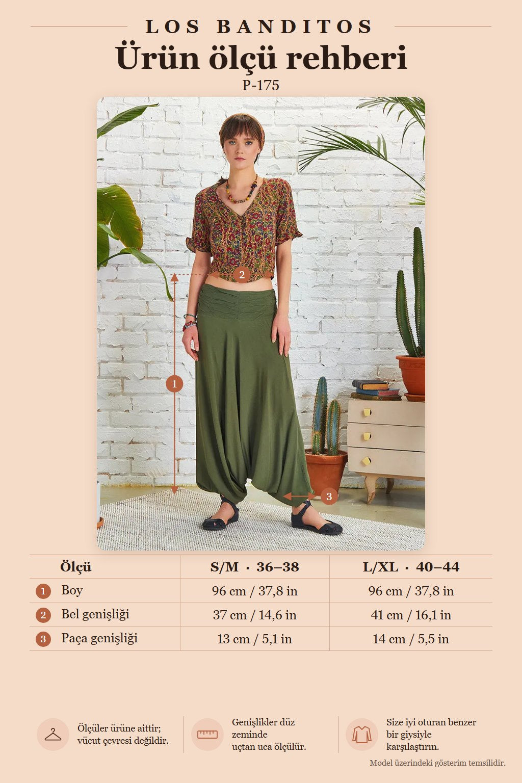 Drape Detailed Elastic Waist Khaki Harem Pants 5293