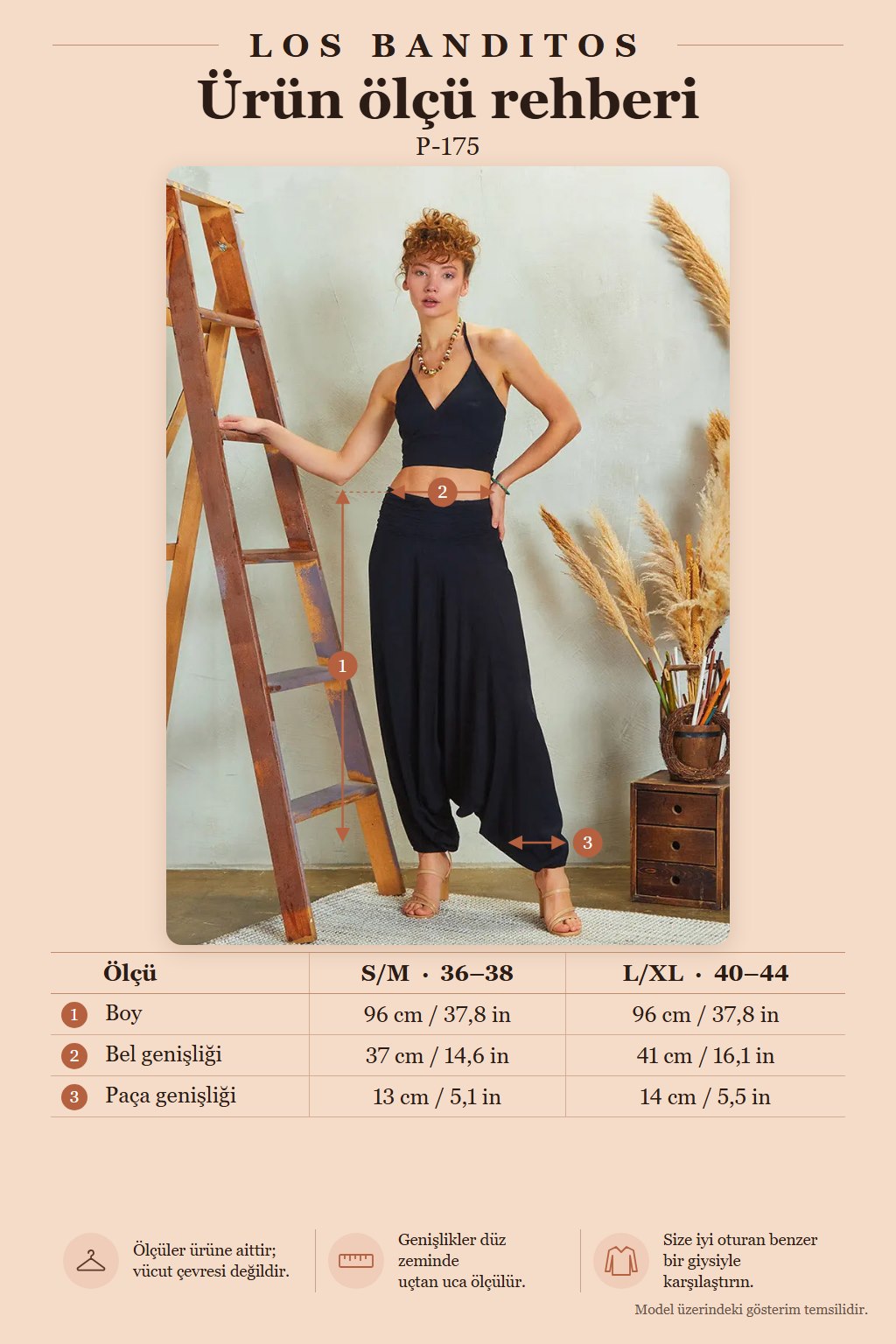 Draped Detail Elastic Waist Black Harem Pants 5290