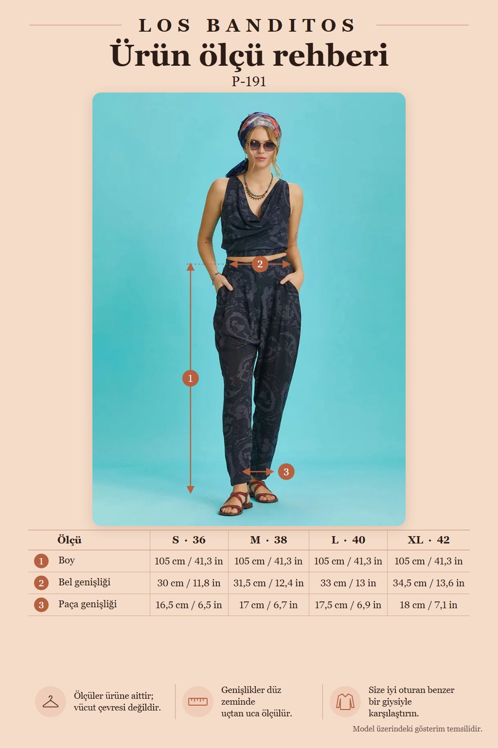 Elastic Waist Pleated Grey Patterned Summer Trousers 6480