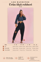 Elastic Waist Pleated Black Summer Trousers 6477