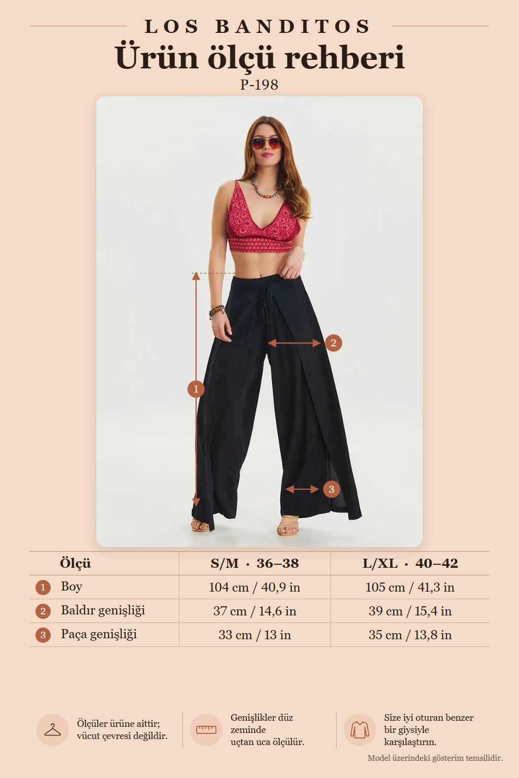 Black Bohemian Trousers with Drawstring Detail and Elastic Waist 6793