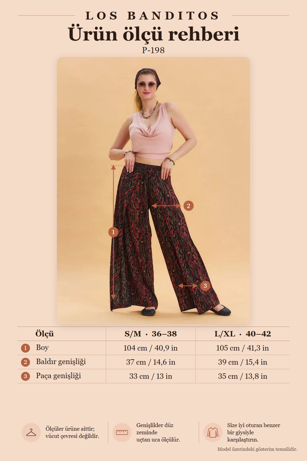 Black Patterned Ethnic Trousers with Tie Detail and Elastic Waist 6789
