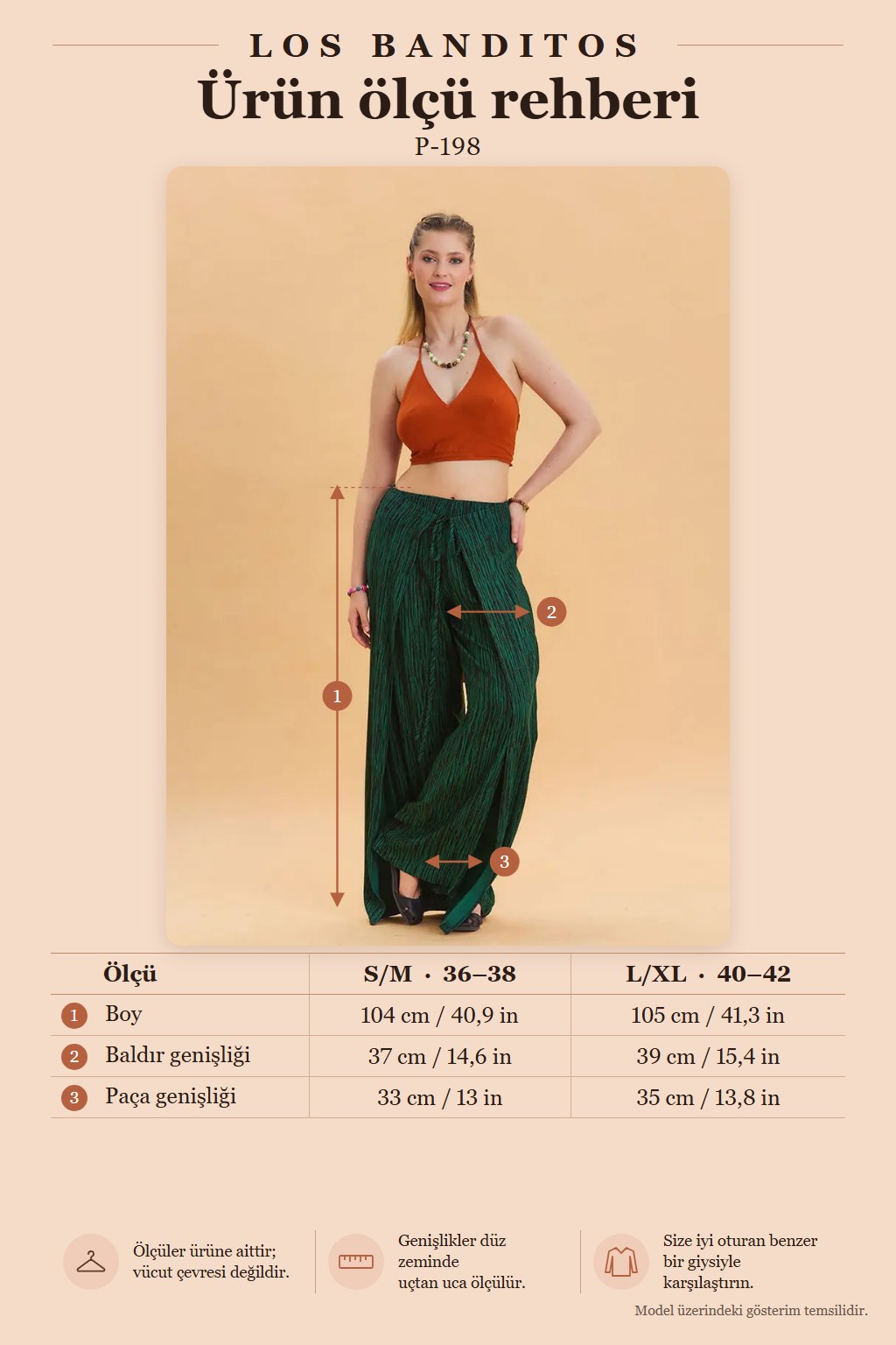 Green Ethnic Pants with Tie Detail and Elastic Waist 6790
