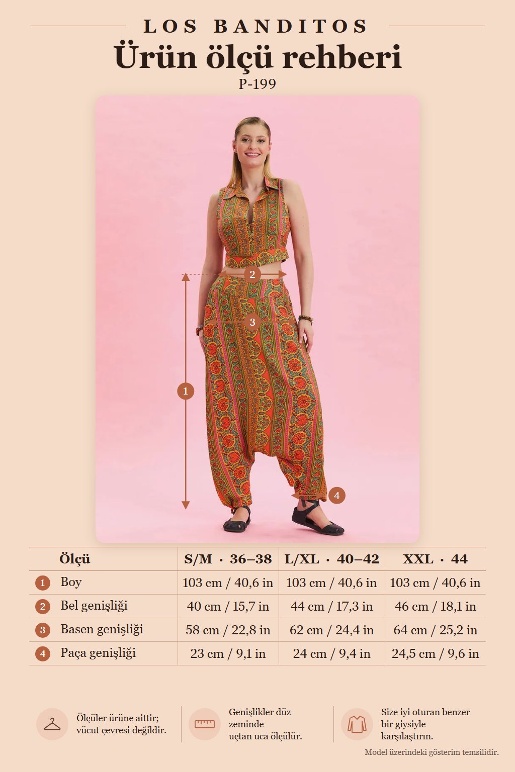 Orange Ethnic Pants with Pocket Detail and Drawstring Hem 6796