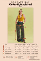 Navy Ethnic Pants with Elastic Waist and Sash Detail 6891
