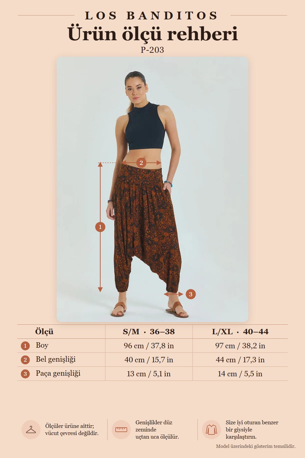 Orange Women's Harem Pants with Shirred Detail, Elastic Cuffs, and Pockets 6801