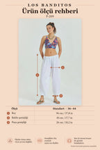 White Yoga Pants with Adjustable Waist and Lace-Up Detail 6902