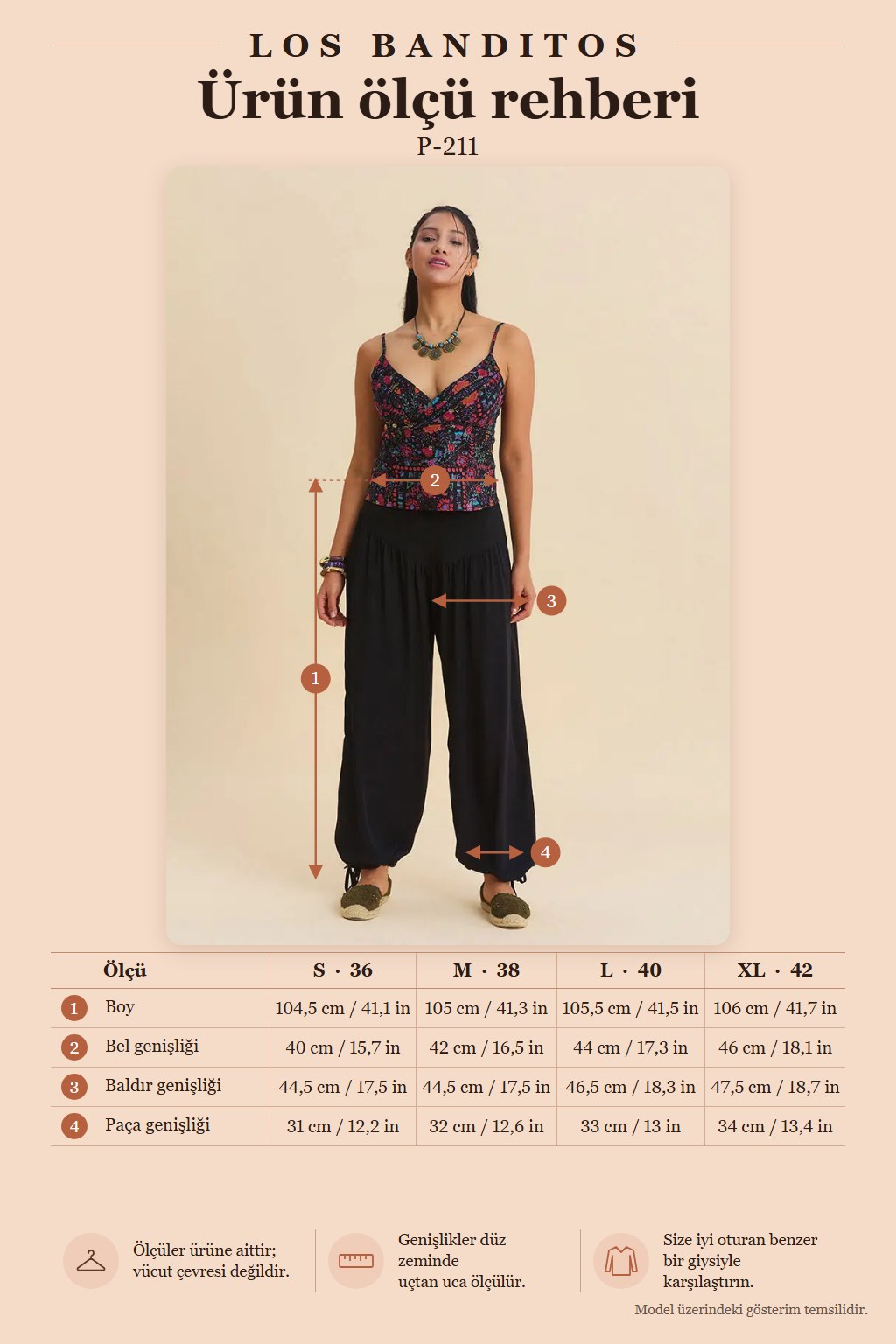 Relaxed Fit Black Women's Viscose Trousers with Cuffed Hem 7184