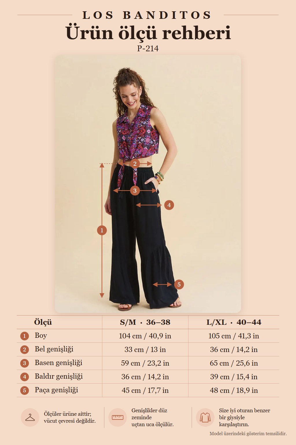 Black Wide-Leg Pants with Elastic Waist, Ruffles, and Pockets 7190