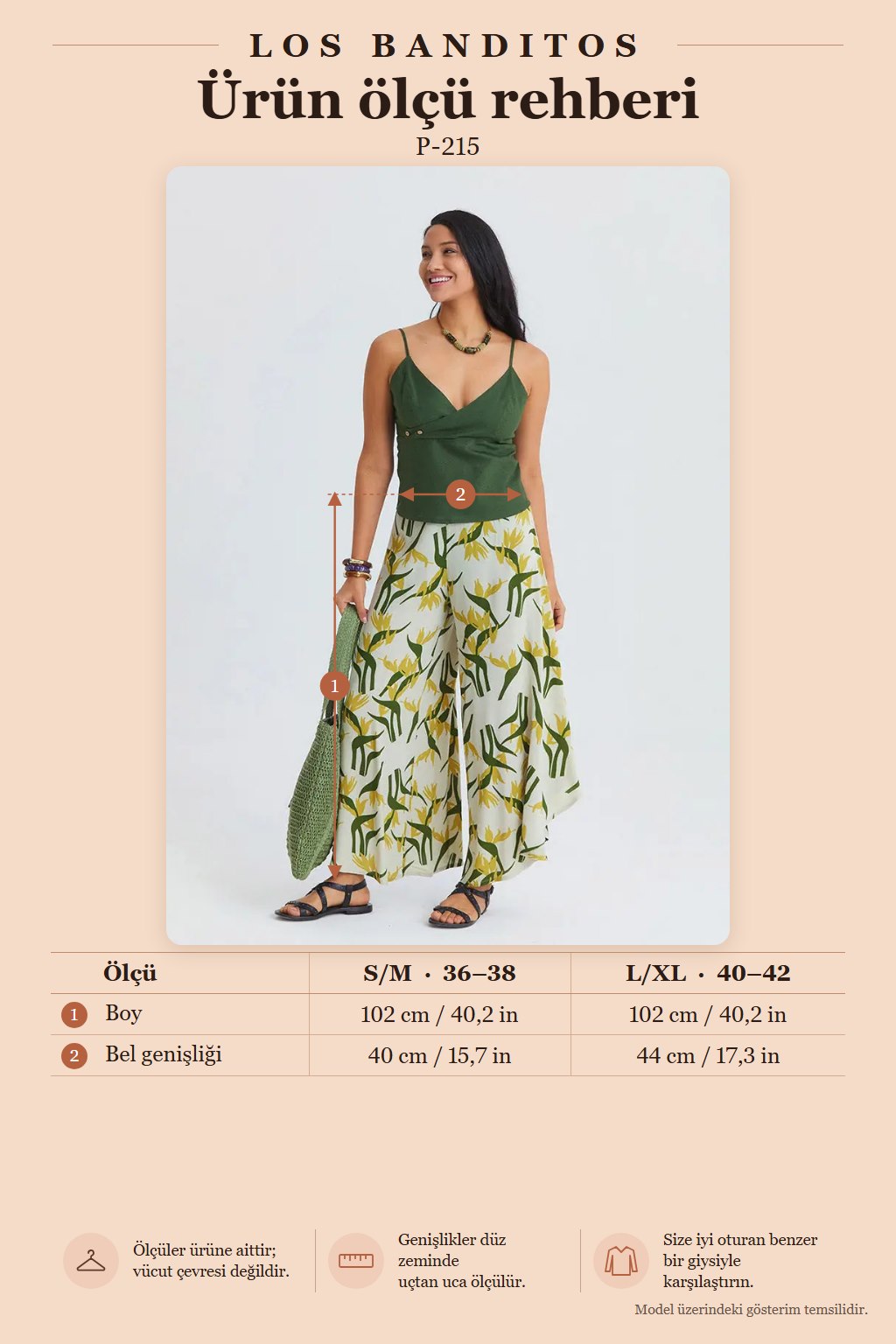 Anita Women's Authentic Pants with Normal Waist and Asymmetrical Cut 7196