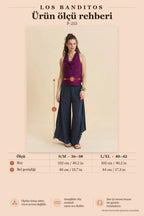Regular Waist Asymmetric Cut Anthracite Women's Bohemian Trousers 7195