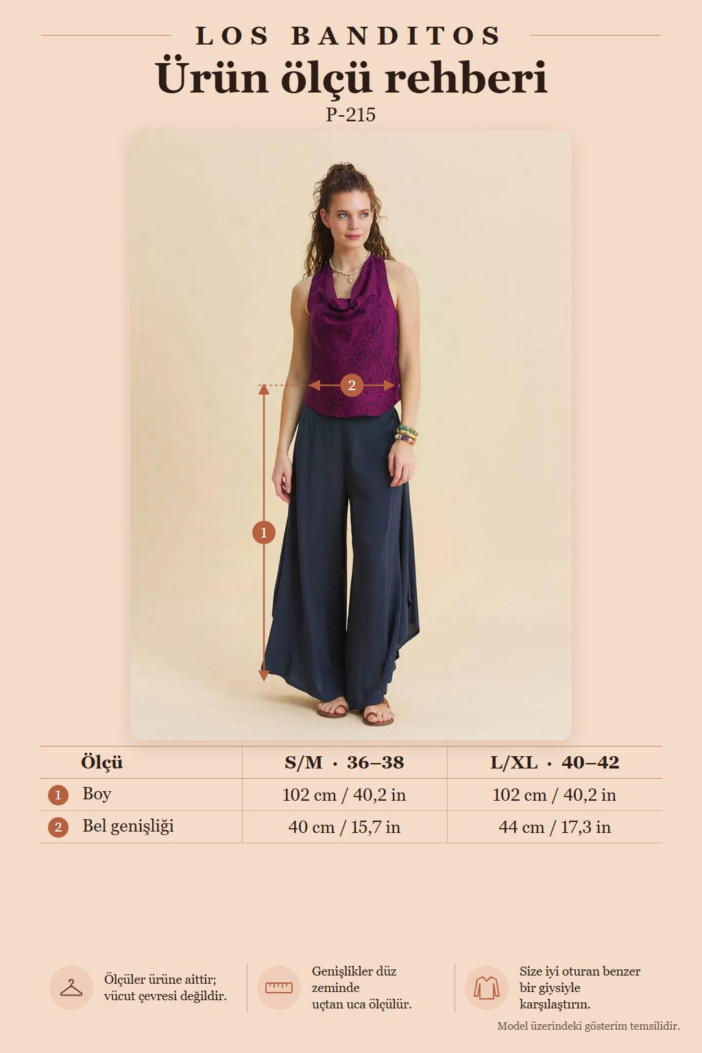 Regular Waist Asymmetric Cut Anthracite Women's Bohemian Trousers 7195