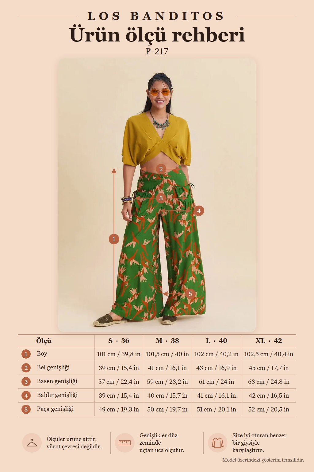 Loose Fit Pocket Detail Green Women's Authentic Trousers 7199