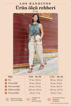 Laced Waist Pocketed Loose Fit Beige Women's Authentic Harem Pants 7345