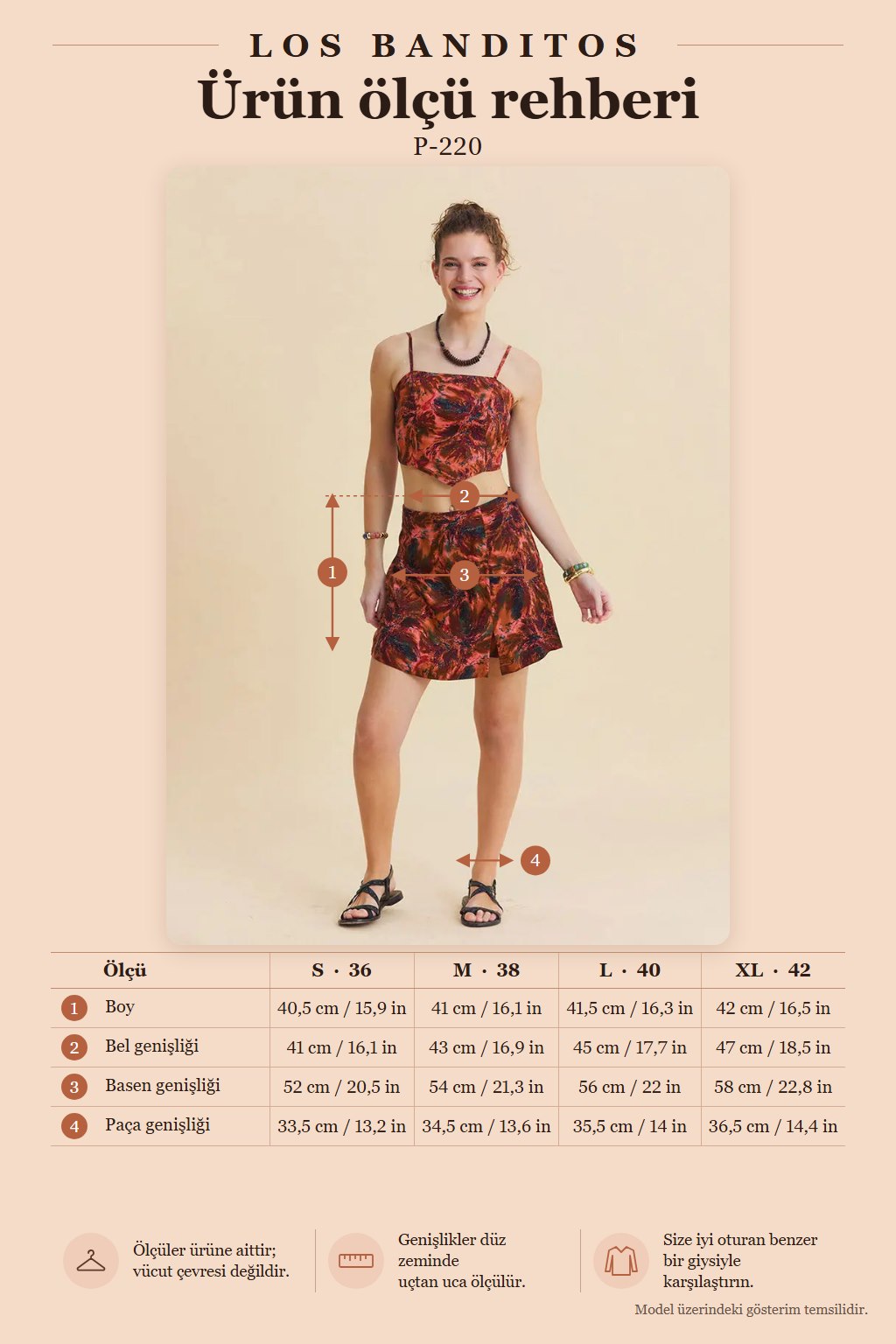 Coral Patterned Wrap Skort with Side Zipper 7272