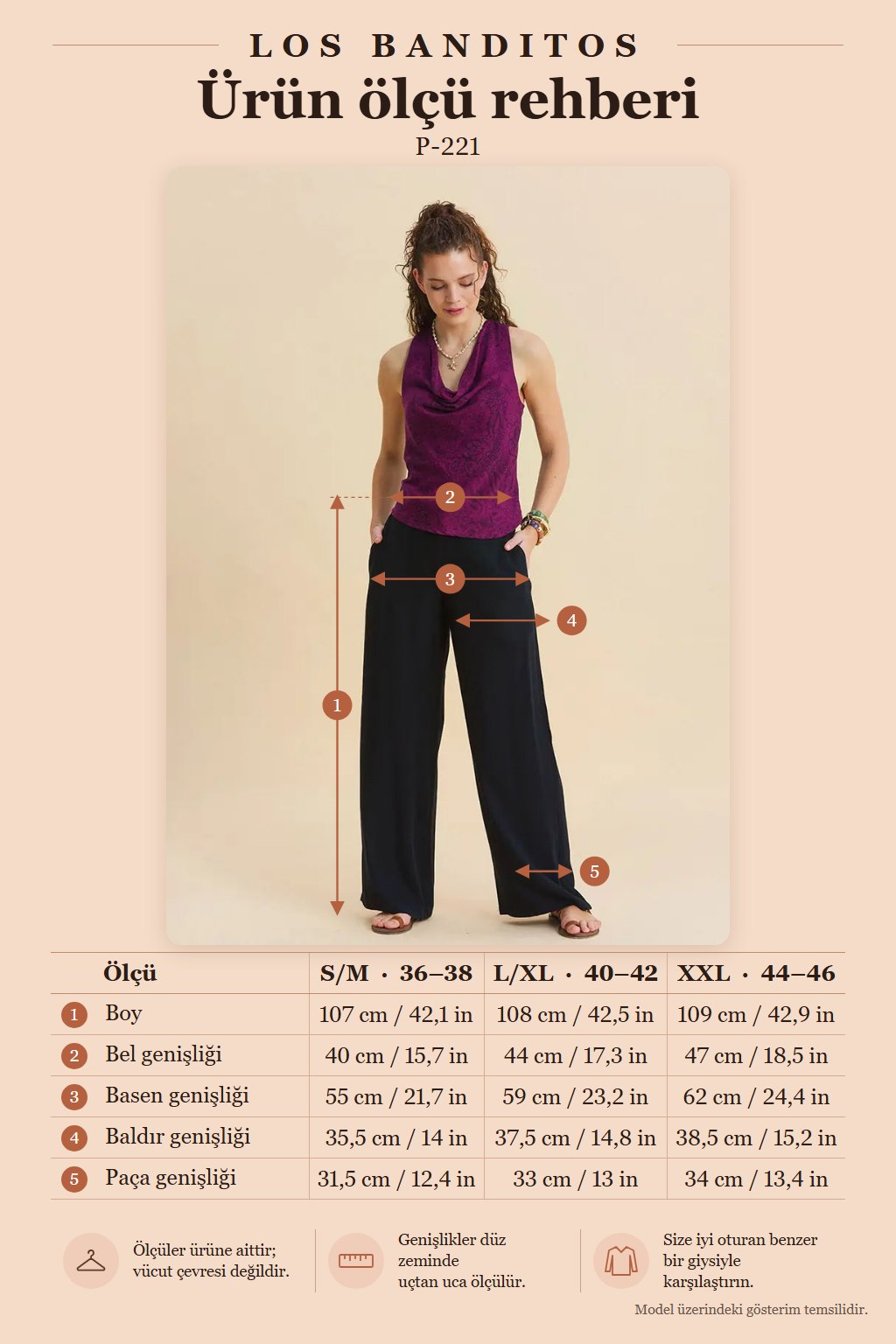 Women's Black Elastic Waist Regular Fit Trousers 7276