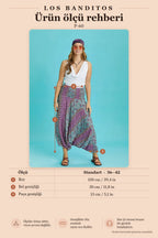 Smocked Waist Boho Floral Print Harem Pants 6291