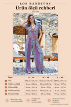 Short-Sleeve Patterned Bohemian Jumpsuit 3257