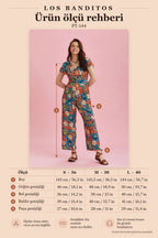 Short Sleeve Floral Bohemian Jumpsuit 6354