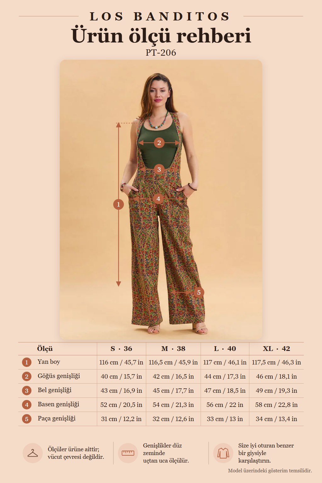 Zipper Detailed Pocketed Floral Ethnic Women's Jumpsuit 6988