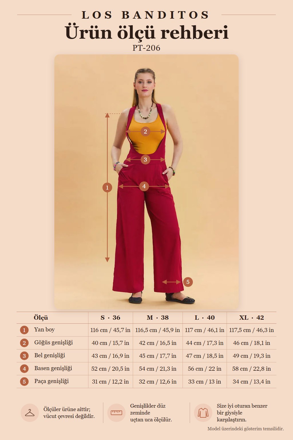 Red Women's Wide-Leg Jumpsuit with Zipper Detail and Pockets 6990
