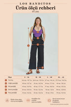 Black Women's Bohemian Jumpsuit with Zipper Detail and Pockets 6989