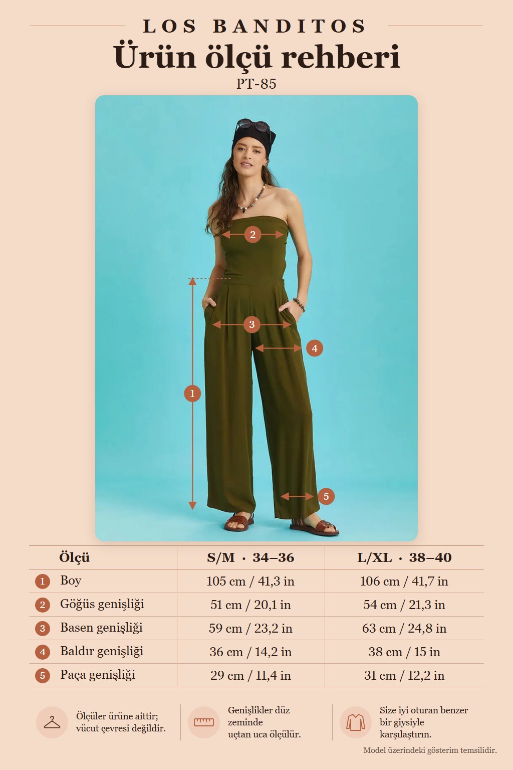 Haki Geniş Paça Straplez Tulum 6323