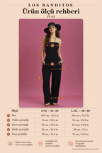 Black Wide Leg Strapless Jumpsuit 6322