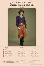 Tan Suede Flared Midi Skirt 6692