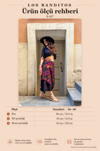 Black Floral Double-Layer Skirt with Elastic Waist 7241
