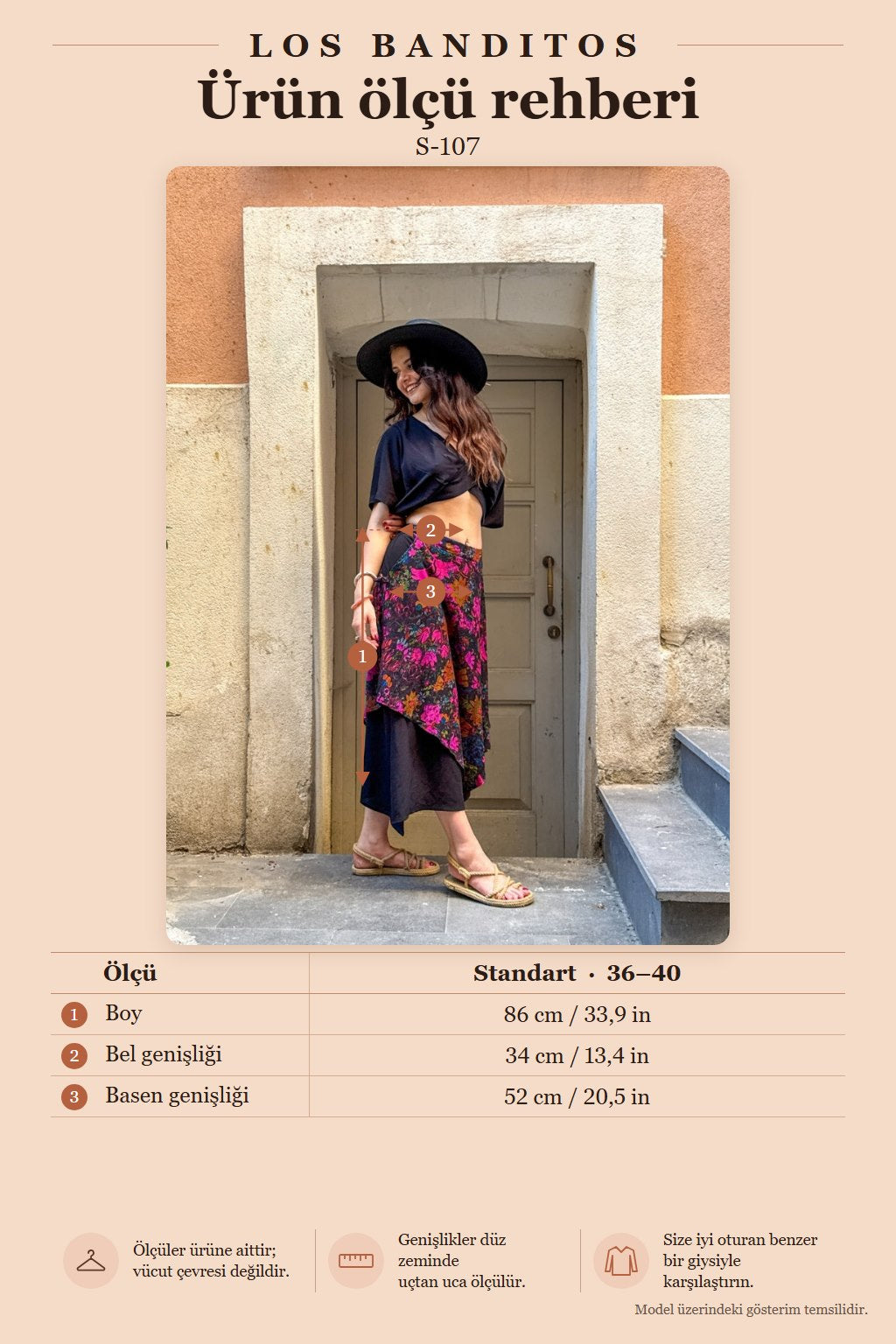 Black Floral Double-Layer Skirt with Elastic Waist 7241