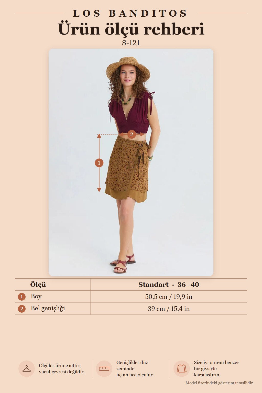 Double-Layer Wrap-Around Mustard Floral Skirt 7296