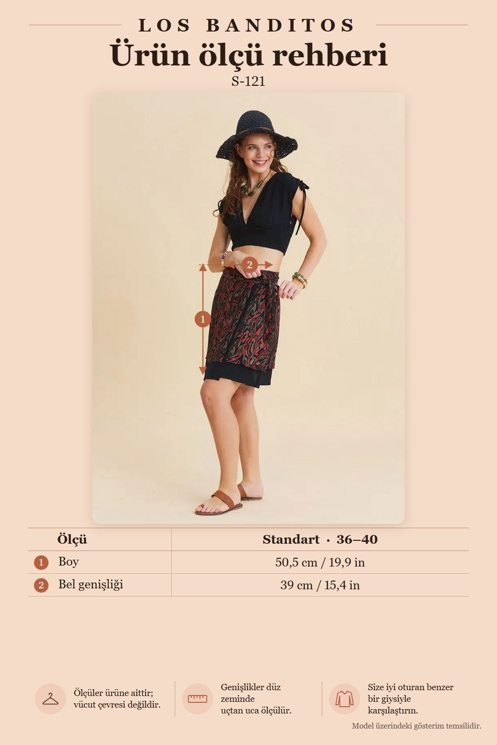 Double-Layer Wrap-Around Black Ethnic Skirt 7297