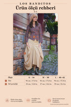 Bohemian Style Pocketed Drawstring Waist Long Loose Skirt 6465