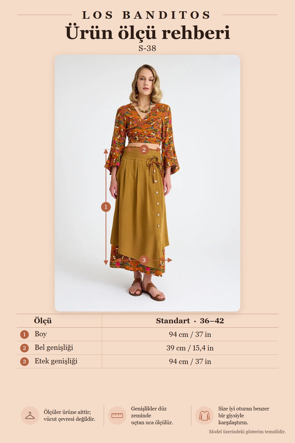 Mustard Long Double-Layer Skirt with Pockets and Button Detail 7011