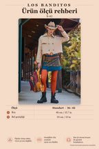 Snap-Button Pocket Patchwork Wrap Petrol Floral Skirt 7007