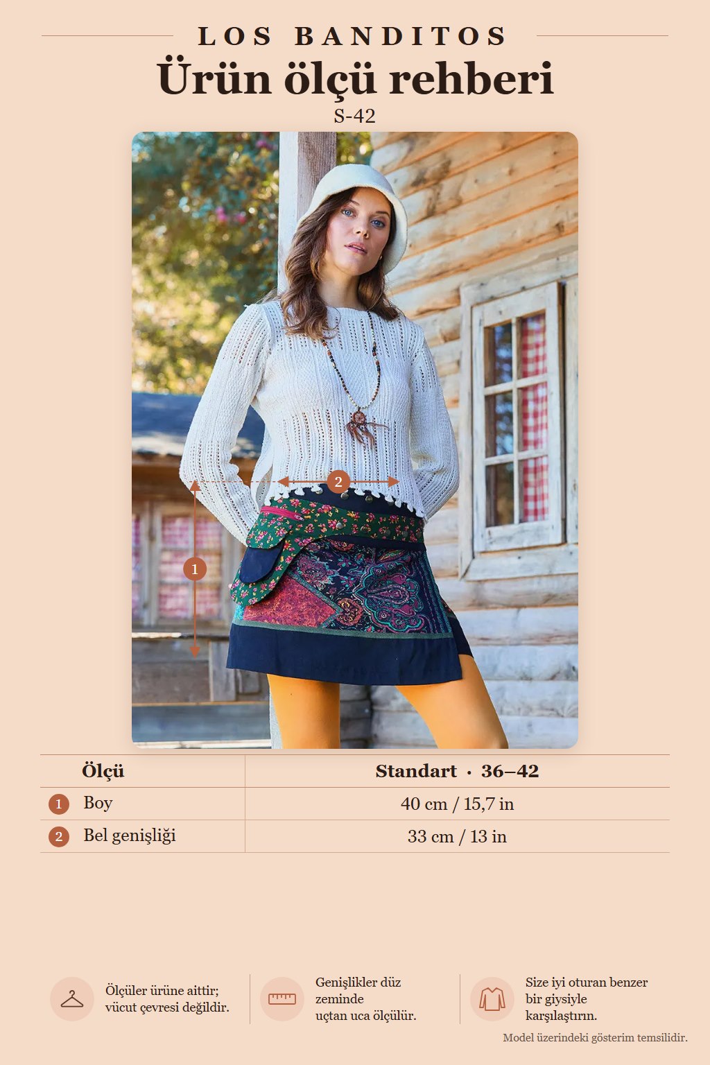 Black Ethnic Patchwork Wrap Skirt with Snap Button Pockets 7006