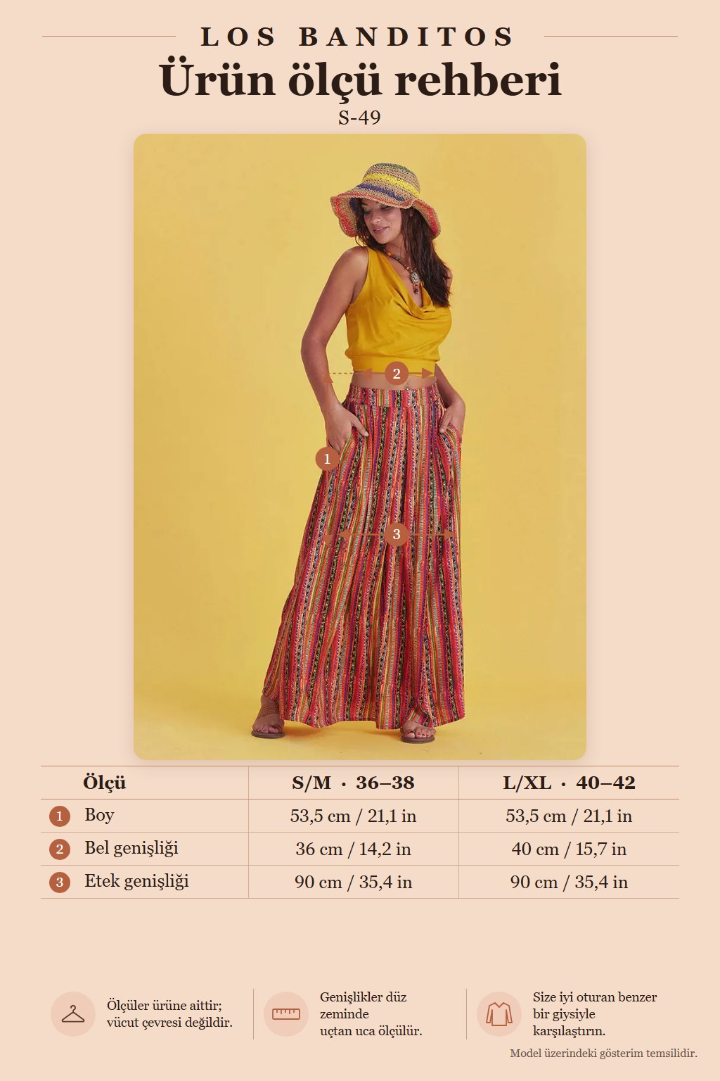 Relaxed Fit Elastic Waist Patterned Pleated Maxi Skirt 668