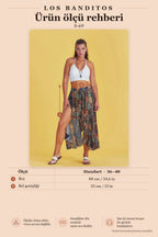 Ethnic Patterned Bohemian Double-Layered Skirt 4966