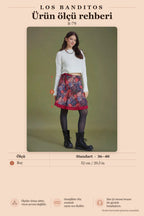 Red Patterned Wrap Mini Skirt 6650
