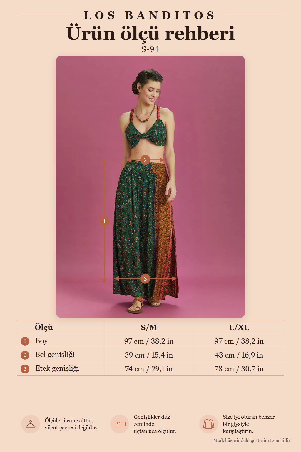 Green Floral Print Elastic Back Waist Deep Slit Skirt 6310