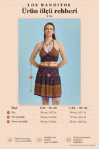 Floral Patterned Water-Repellent Fabric Elastic Waist Bohemian Mini Skirt 6305