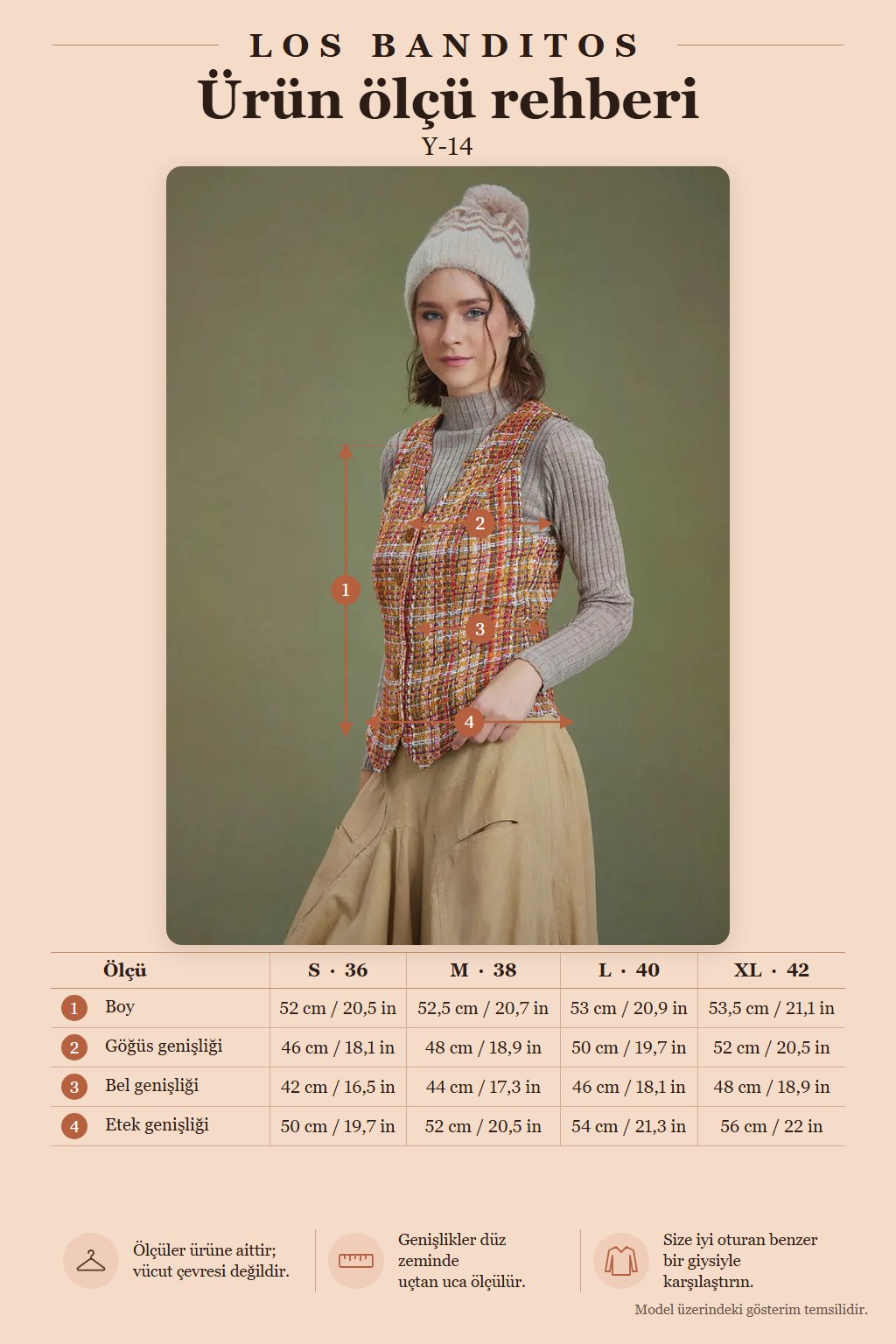 Bohemian Style Women's Orange Vest 6721