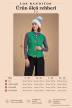 Bohemian Style Women's Green Vest 6723