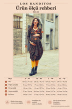 Authentic Patterned Deep V-Neck Winter Maternity Dress 2537