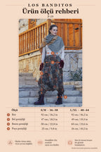 Khaki Patterned Buttoned Authentic Harem Pants 5005