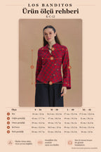 Floral Print Mandarin Collar Asymmetric Buttoned Jacket Blouse 5387
