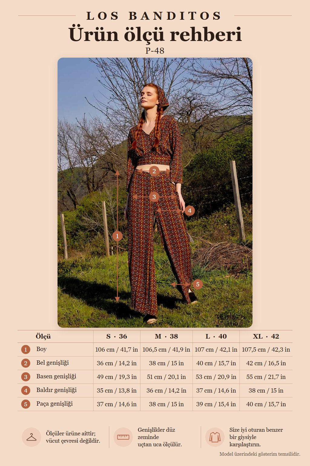 Palazzo High-Waist Wide-Leg Patterned Trousers 4860